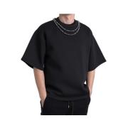 Dolce & Gabbana Svart Halsband Prydd T-shirt Black, Herr