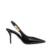 Versace Svarta Sandaler för Kvinnor Black, Dam