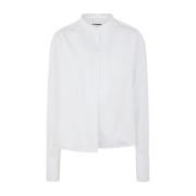 Jil Sander Optisk Vit Cropped Box Shirt White, Dam