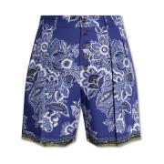 Etro Tryckta shorts Blue, Dam