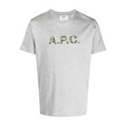 A.p.c. Bomull T-shirt Gray, Herr