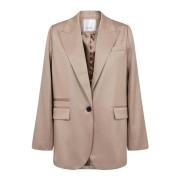 Co'Couture Klassisk Beige Blazer Beige, Dam