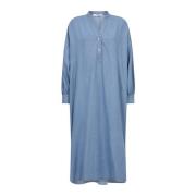 Co'Couture Denim Tunikaklänning med Långa ärmar Blue, Dam