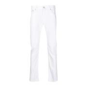 Jacob Cohën Slim-Fit `Bard` Blandade Bomullsbyxor White, Herr