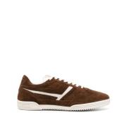 Tom Ford Lyxiga Mocka Låga Sneakers Brown, Herr