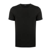 Tom Ford Svart Bomullsblandad T-Shirt för Män Black, Herr