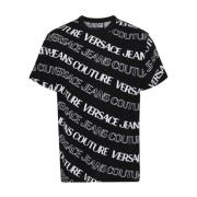 Versace Jeans Couture Svarta T-shirts Polos för Män Black, Herr