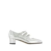 Carel Silver Glitterläder Pumps Gray, Dam