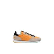 Hoff Stiliga Sneakers med Läder och Tyg Orange, Dam
