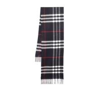 Burberry Blå Rutig Check Cashmere Halsduk Blue, Dam