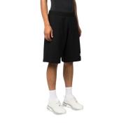 Givenchy Svarta Jersey Bomulls Jogging Shorts med Logo Print Black, He...