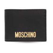 Moschino Läderplånbok med logotyp Black, Herr