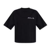 Balmain Bomull T-shirt Black, Dam