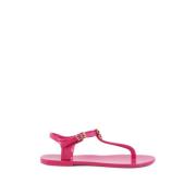 Love Moschino Gummistropp Flip Flops Pink, Dam