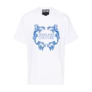 Versace Jeans Couture Vita T-shirts och Polos med Barocco Print White,...