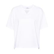 Peserico Vita bomull T-shirts och Polos White, Dam