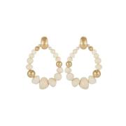 Gas Bijoux Earrings White, Dam