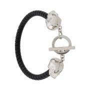 Alexander McQueen Skull Läderarmband Black, Herr