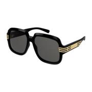 Gucci Oversize solglasögon Gg0979S-001 Svart Black, Unisex