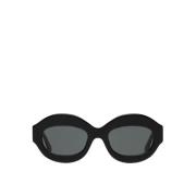 Marni Vintage-stil Italienska solglasögon med kontrastlinser Black, Da...