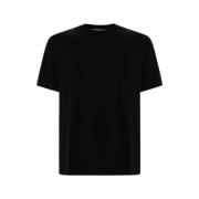 Jil Sander Enfärgad Bomulls Scoop Neck T-Shirt Black, Herr