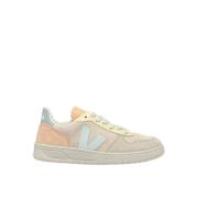 Veja Sneakers i färgblock-suede Beige, Dam