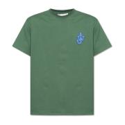 JW Anderson T-shirt med logotyp Green, Herr
