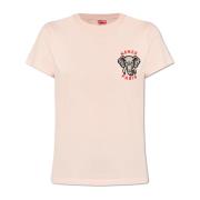 Kenzo T-shirt med logotyp Pink, Dam