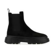 Hogan Svarta mocka ankelboots Black, Dam