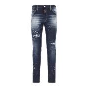 Dsquared2 Slim-Fit Snygga Jeans Blue, Herr