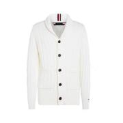 Tommy Hilfiger Klassisk Shawl Cardigan White, Herr