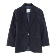 Ottod'Ame Mångsidig Pinstripe Blazer Blue, Dam