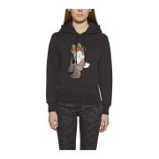 Marcelo Burlon Bomullshoodie med Minnie-huva Black, Dam