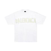 Balenciaga Vit T-shirt med Logo Tape Detaljer White, Herr