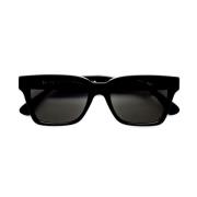 Retrosuperfuture Svarta stora solglasögon Black, Unisex