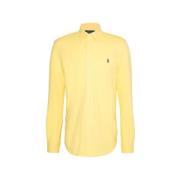 Ralph Lauren Lättviktig bomullspiqué skjorta Yellow, Herr