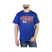 Tommy Hilfiger Herr T-shirt med korta ärmar och rund hals Blue, Herr