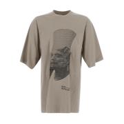 Rick Owens Jumbo Bomull T-Shirt Gray, Herr