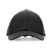 Courrèges Svart läderbasebollkeps Black, Dam