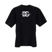 Dolce & Gabbana Bomull Logo T-Shirt Black, Herr