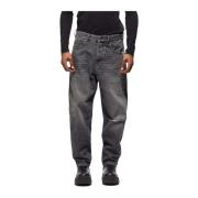 Young Poets Ripped Tapered Jeans med Ripped Detaljer Gray, Herr