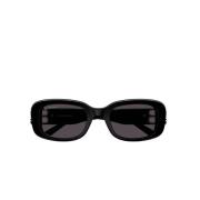 Balenciaga Kvinnors solglasögon med fyrkantig acetatram Black, Dam