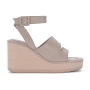 Paloma Barceló Rizia Tortora Lädersandal Gray, Dam