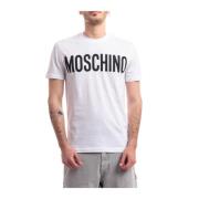 Moschino Ekologisk bomull Jersey T-shirt White, Herr