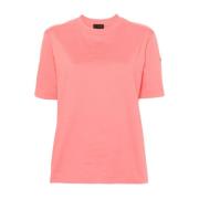 Moncler T-Shirt med präglad logotyp Pink, Dam