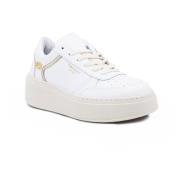 Twinset Läder Oval T Sneakers White, Dam