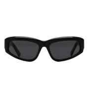 Retrosuperfuture Stiliga svarta solglasögon med stark karaktär Black, ...