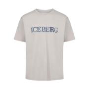 Iceberg Ljusgrå T-shirts Gray, Herr