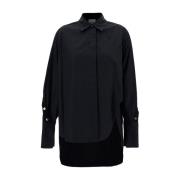 The Attico Svart Oversized Skjorta med Knappar Black, Dam