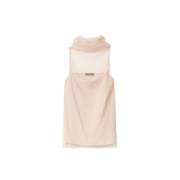 Fabiana Filippi Elegant Top med Diamantbroderi Pink, Dam